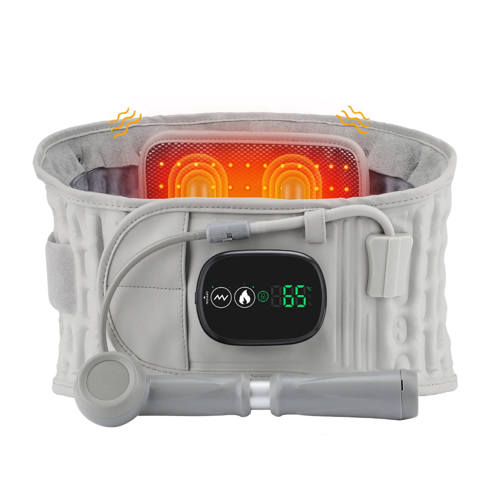 Back Heating Support Belt Airbag Heating Waist Brace Vibration Massage Back Brace Belt Abdomen Warmer Lumbar Support