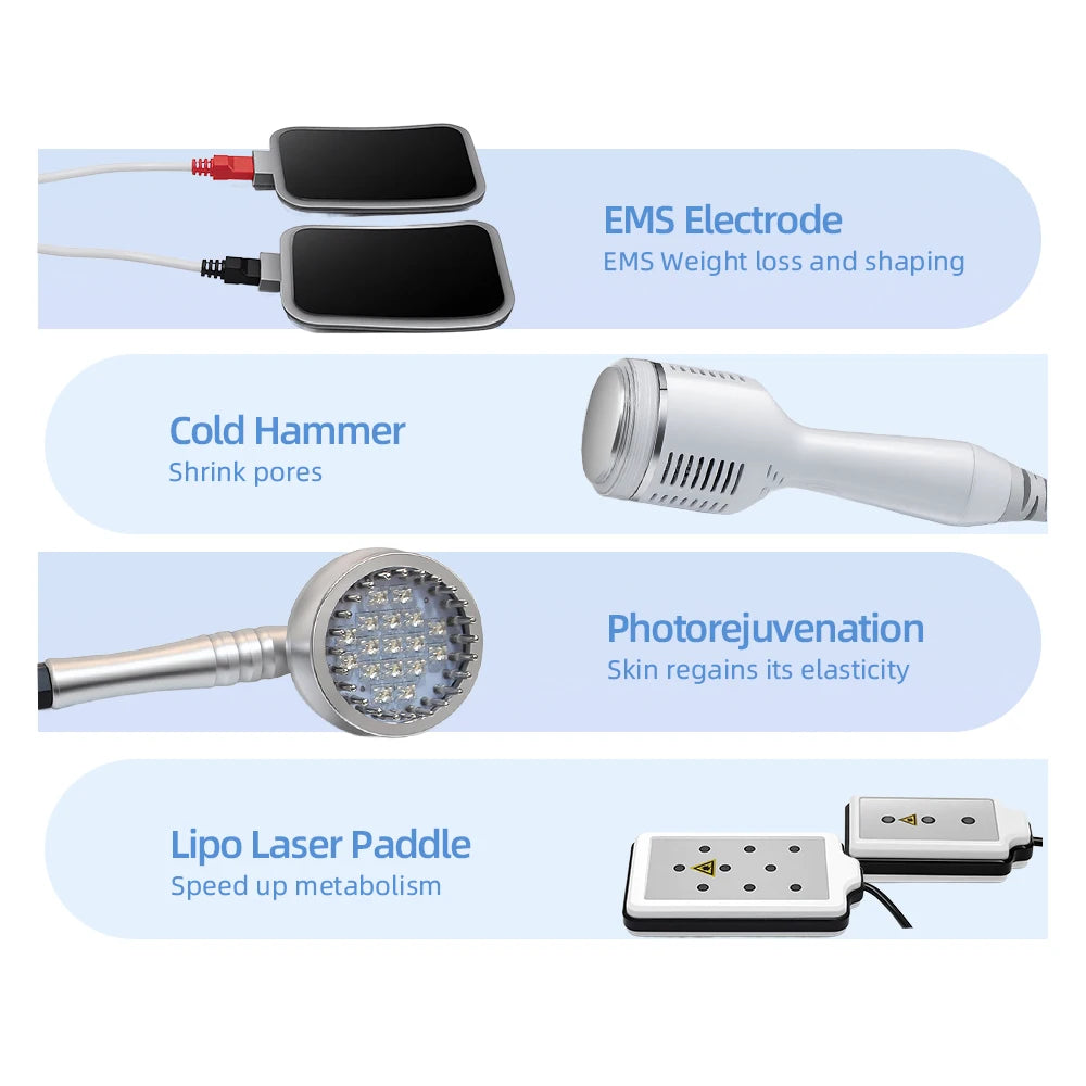 UltraSonic 80K 9 in 1 Cavitation Slimming Machine Fat Reduction Body Contouring Cellulite Removal Home Care Beauty Instrument