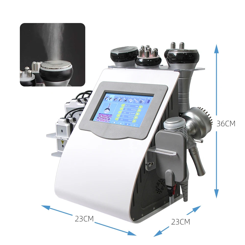 AOKO 9 in 1 Tool 80K Cavitation Ultrasonic Body Slimming Machine Multi-Polar Radio Anti-Wrinkle Rejuvenation Skin Lift Tighten