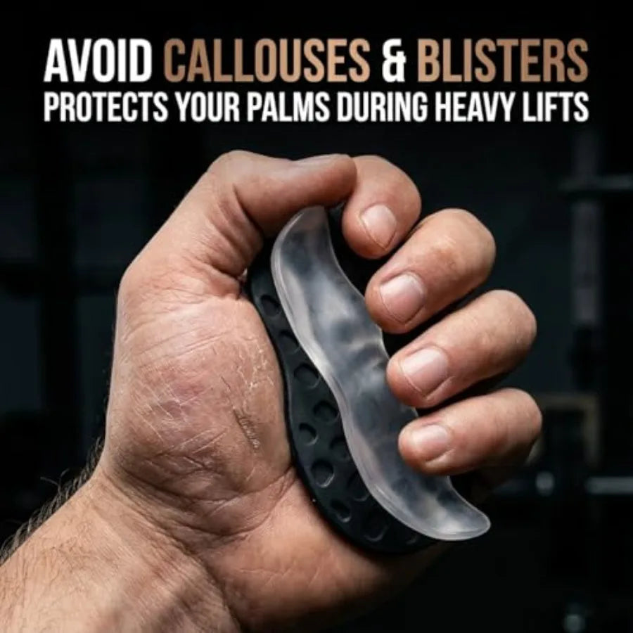 Gym Grips Anti-Slip for Weight Lifting Silicone Workout Grips Pads for Palm Callus Protection, Ergonomic