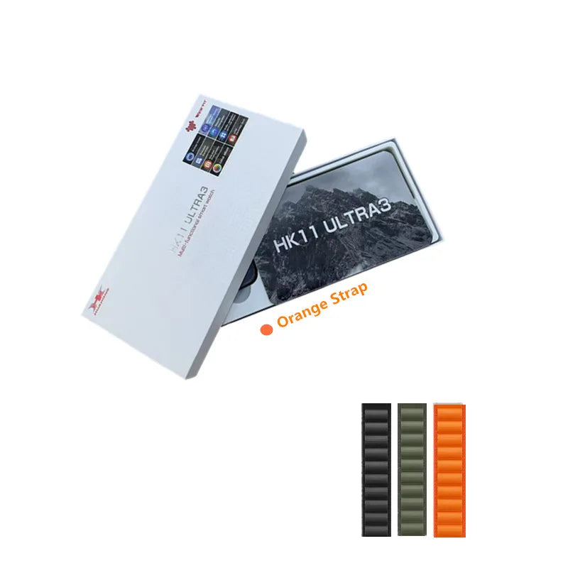 2025 NEW HK11 Ultra 3 Smart Watch Amoled Screen Compass AI Translate Answer Call TWS Connect Voice Wake up Smartwatch Men Women