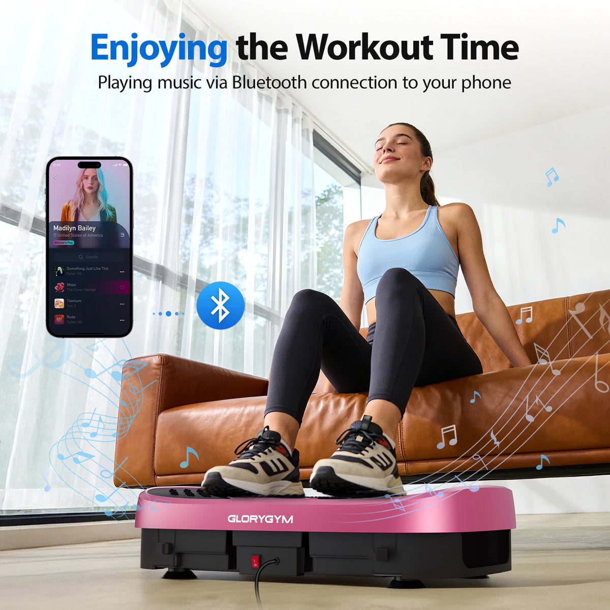 Magnetic Vibration Plate Exercise Machine Fat Burning 120 Levels 330lbs Portable Quiet Home Fitness  APP Control Workout Platform for Home Gym Body Shaping  for Women and Men