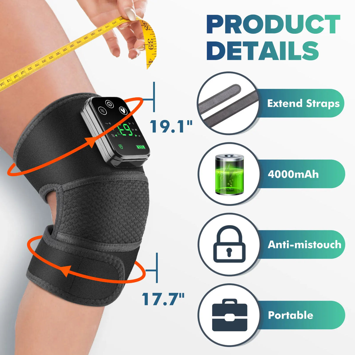 Intelligent Electric Heating Knee Protection Massage Warm Compress Joint Protection for Neck,Shoulder,and Knee Vibration Device