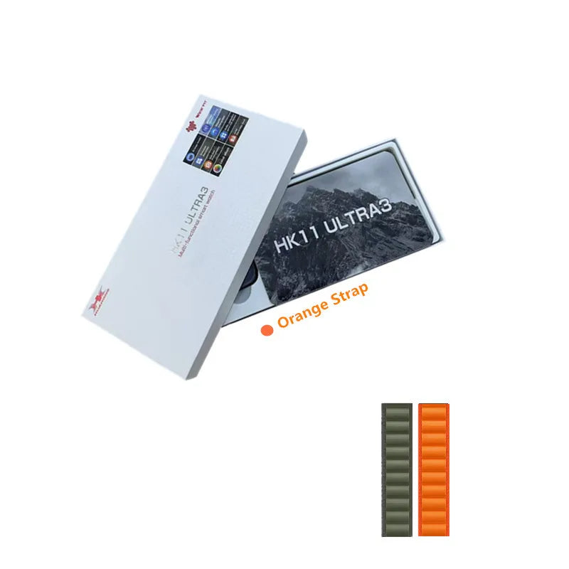 2025 NEW HK11 Ultra 3 Smart Watch Amoled Screen Compass AI Translate Answer Call TWS Connect Voice Wake up Smartwatch Men Women