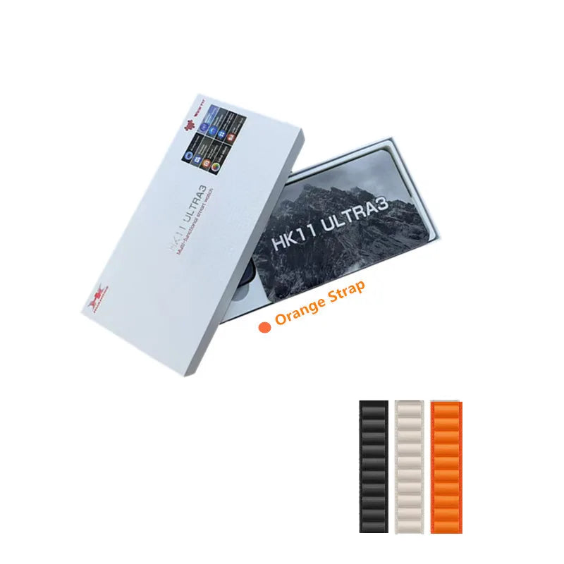 2025 NEW HK11 Ultra 3 Smart Watch Amoled Screen Compass AI Translate Answer Call TWS Connect Voice Wake up Smartwatch Men Women