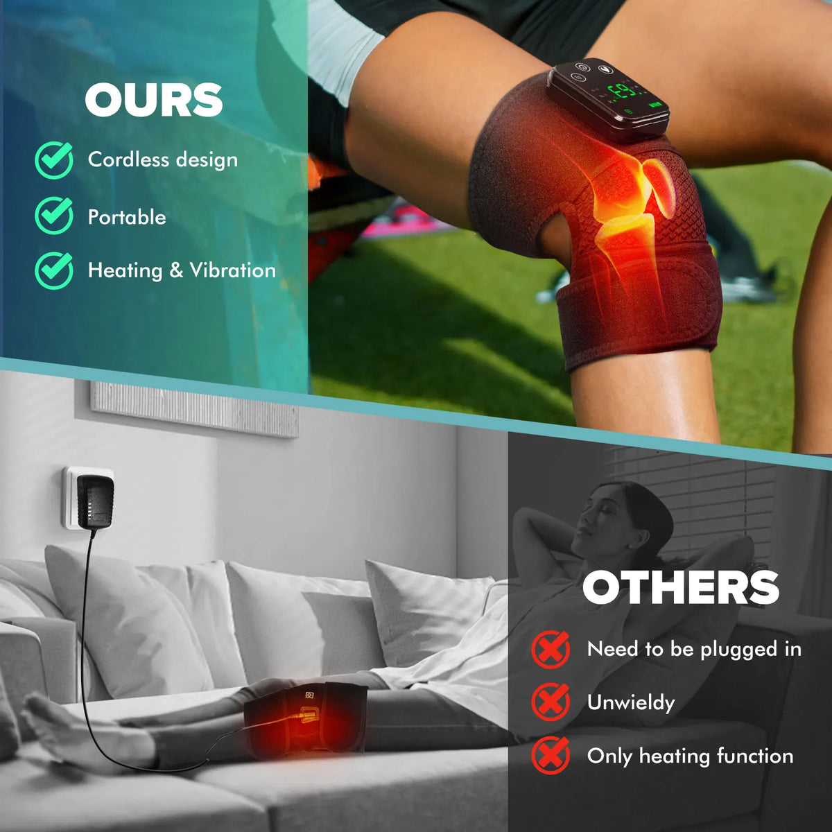 Intelligent Electric Heating Knee Protection Massage Warm Compress Joint Protection for Neck,Shoulder,and Knee Vibration Device