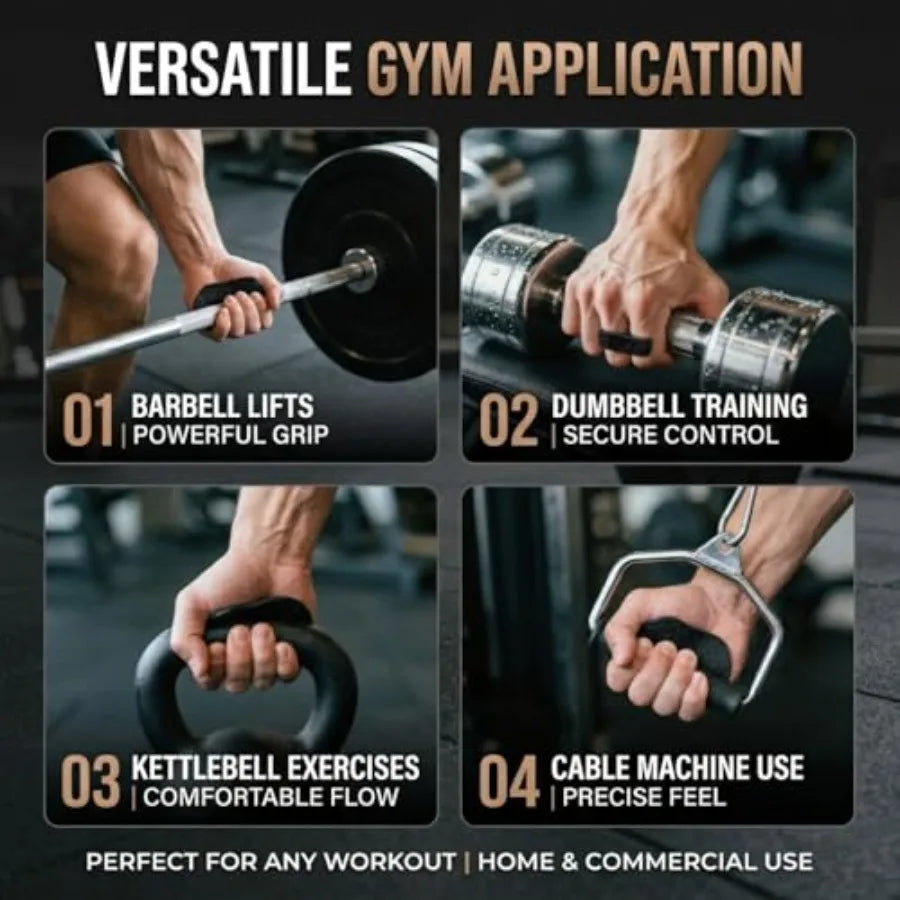 Gym Grips Anti-Slip for Weight Lifting Silicone Workout Grips Pads for Palm Callus Protection, Ergonomic
