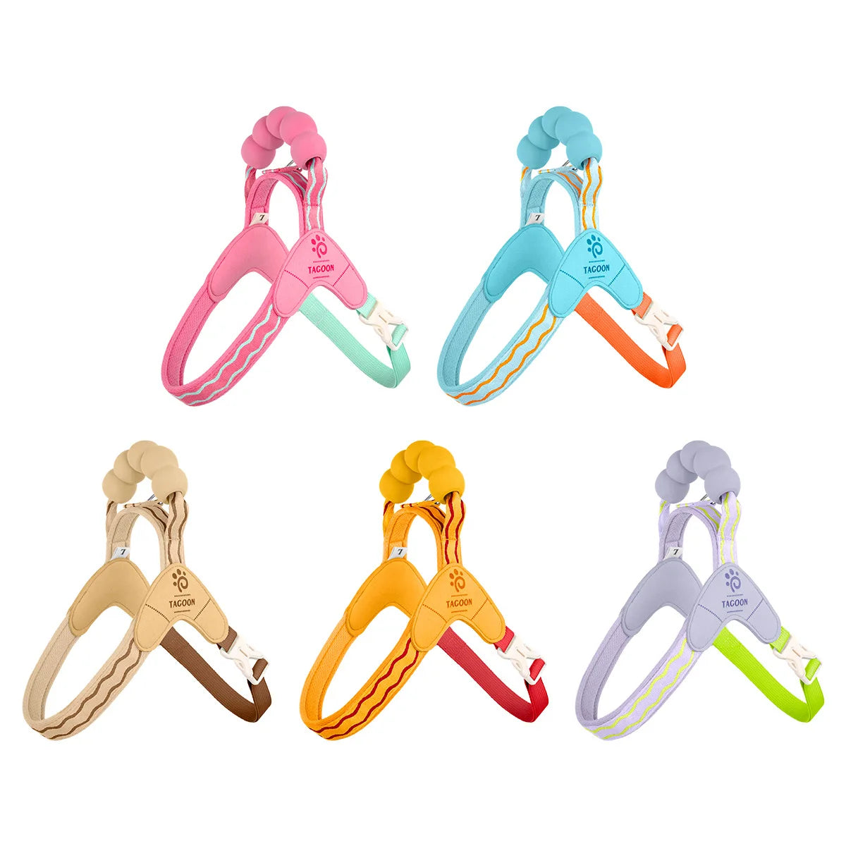 Dog Harness Leash Set Step-In No-Pull Easy Escape Proof Vest with Dual Leash Clips  for Puppy Small Medium  Dogs