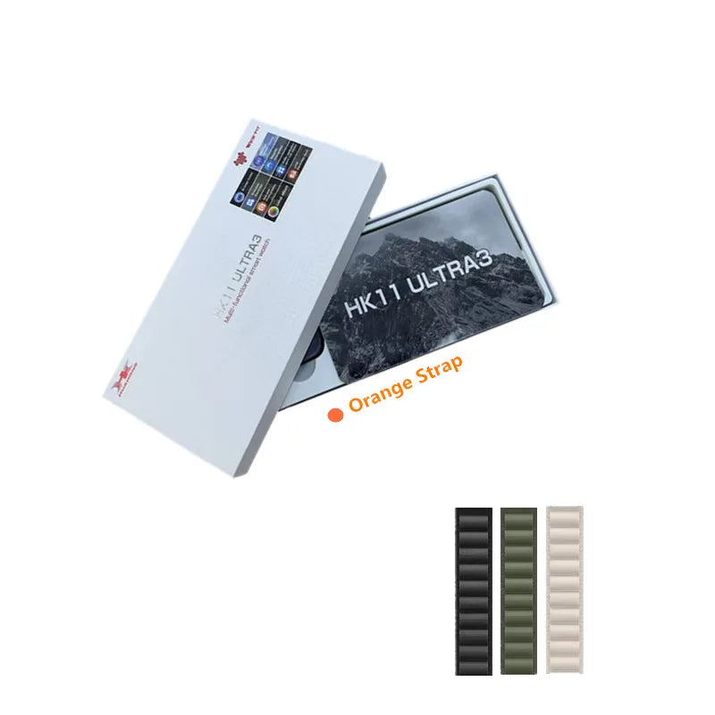 2025 NEW HK11 Ultra 3 Smart Watch Amoled Screen Compass AI Translate Answer Call TWS Connect Voice Wake up Smartwatch Men Women