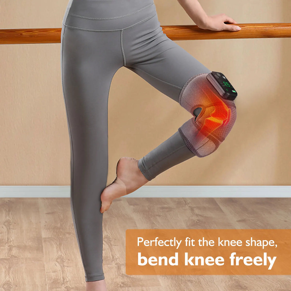 Electric Heating Knee Massage Instrument Cordless Hot Compress Vibrator,Muscle Relaxation