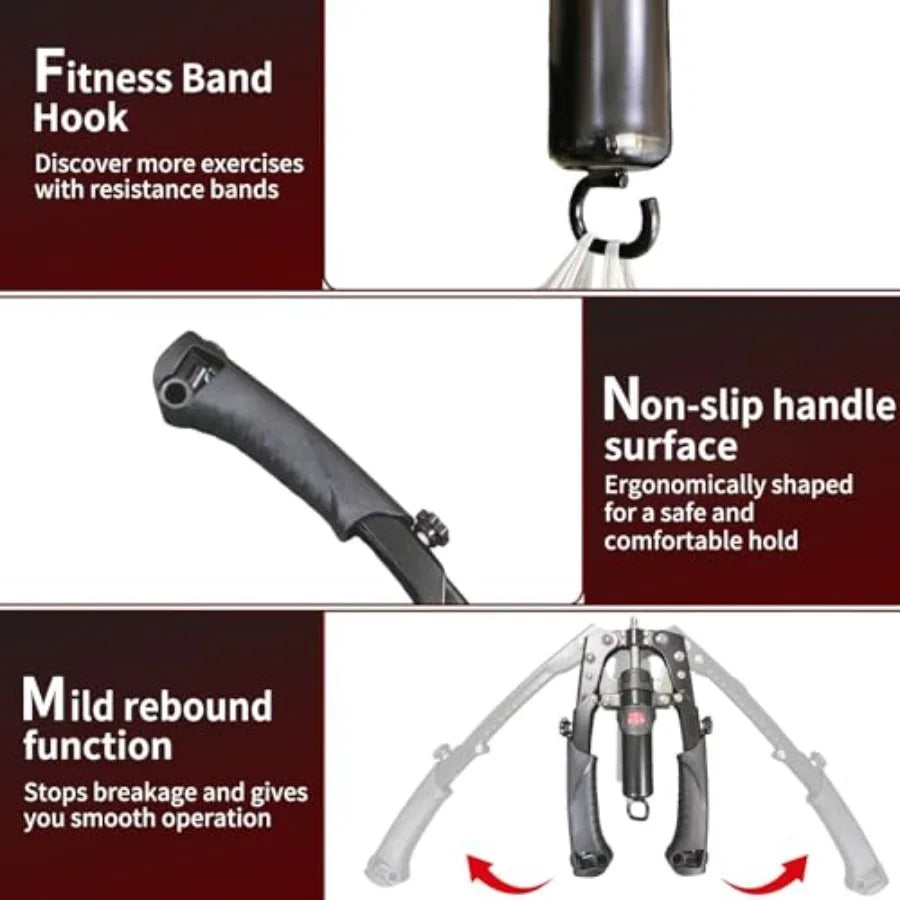 3 in 1 Twister Arm Trainer, Adjustable 22-440 lbs Hydraulic Power Chest Workout Equipment with Ab Roller Wheel,home gym.