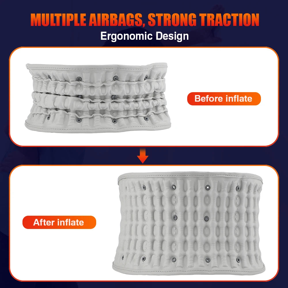 Back Heating Support Belt Airbag Heating Waist Brace Vibration Massage Back Brace Belt Abdomen Warmer Lumbar Support