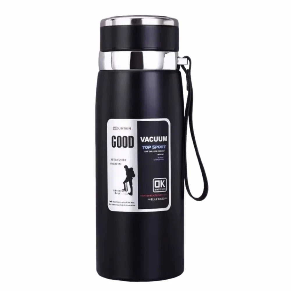 800/1000ml Sports Thermos Bottle Large Capacity Stainless Steel Insulated Water Bottle Heat-resistant