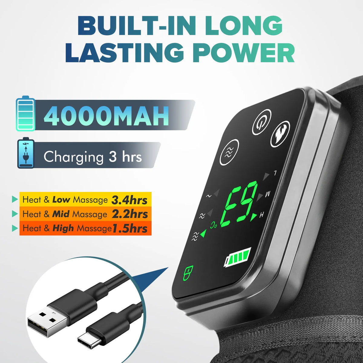 Intelligent Electric Heating Knee Protection Massage Warm Compress Joint Protection for Neck,Shoulder,and Knee Vibration Device