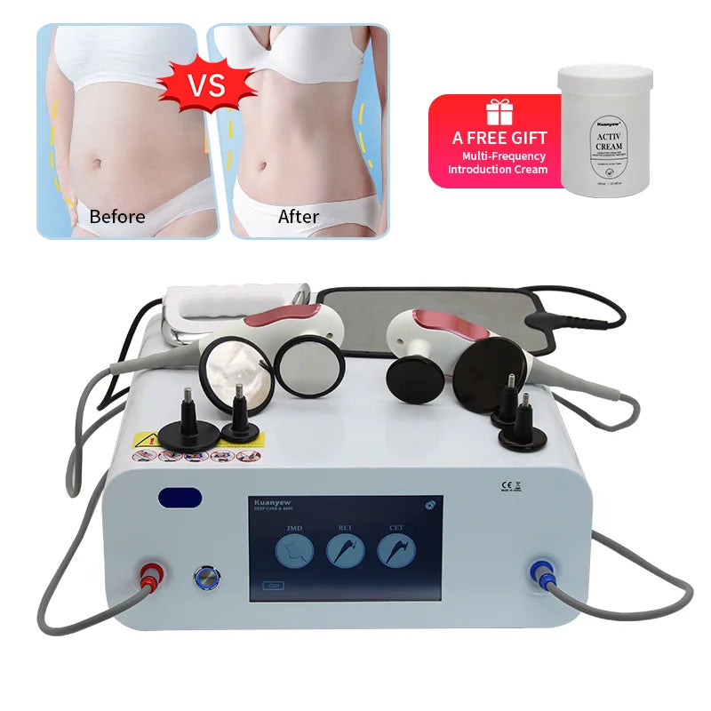 High-quality INDIBA 448KHZ Tecar CET RET Tighten the Skin Losing Weight Burn Fat Clusters Massage Shaping Machine Relieve Soreness JMD Bio-Microcurrent