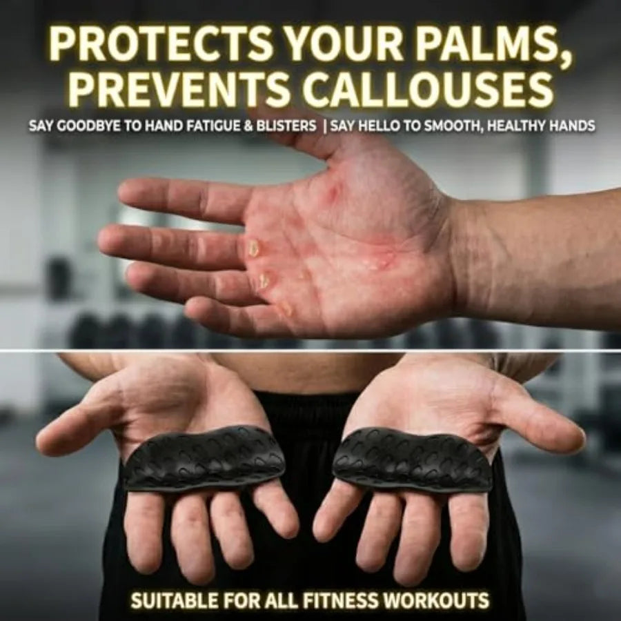 Gym Grips Anti-Slip for Weight Lifting Silicone Workout Grips Pads for Palm Callus Protection, Ergonomic